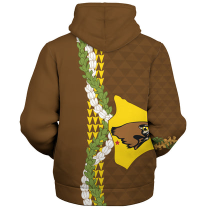 ke kula o ehunuikaimalino Sherpa Hoodie Puakenikeni Maile Flower Lei