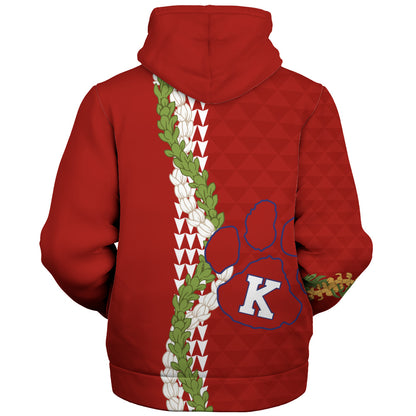 Keaʻau High School Sherpa Hoodie Puakenikeni Maile Flower Lei