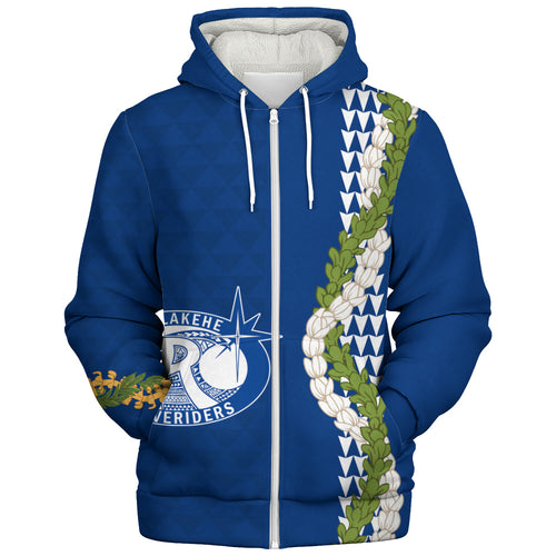 Kealakehe High School Sherpa Hoodie Puakenikeni Maile Flower Lei