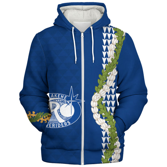 Kealakehe High School Sherpa Hoodie Puakenikeni Maile Flower Lei