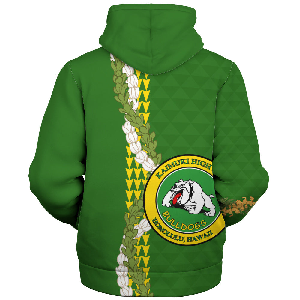 Kaimuki High School Sherpa Hoodie Puakenikeni Maile Flower Lei