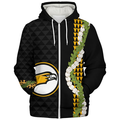 Nanakuli High and Intermediate School Sherpa Hoodie Puakenikeni Maile Flower Lei