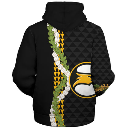 Nanakuli High and Intermediate School Sherpa Hoodie Puakenikeni Maile Flower Lei