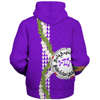 Ni'ihau High and Elementary School Sherpa Hoodie Puakenikeni Maile Flower Lei