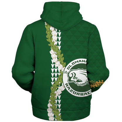 Olomana High & Intermediate School Sherpa Hoodie Puakenikeni Maile Flower Lei