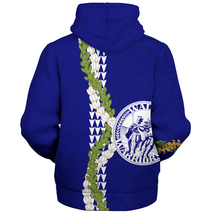Waiakea High School Sherpa Hoodie Puakenikeni Maile Flower Lei