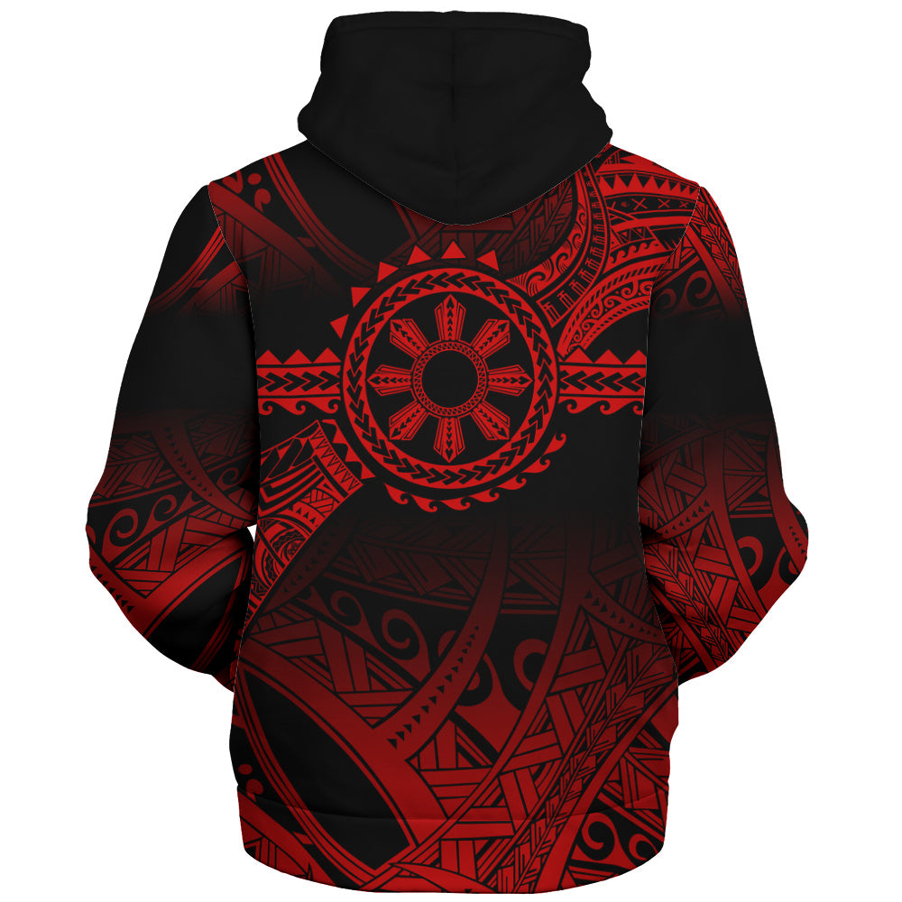 Philippines Filipinos Sherpa Hoodie Polynesian Tribal Sun Tribal Legacy