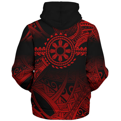 Philippines Filipinos Sherpa Hoodie Polynesian Tribal Sun Tribal Legacy