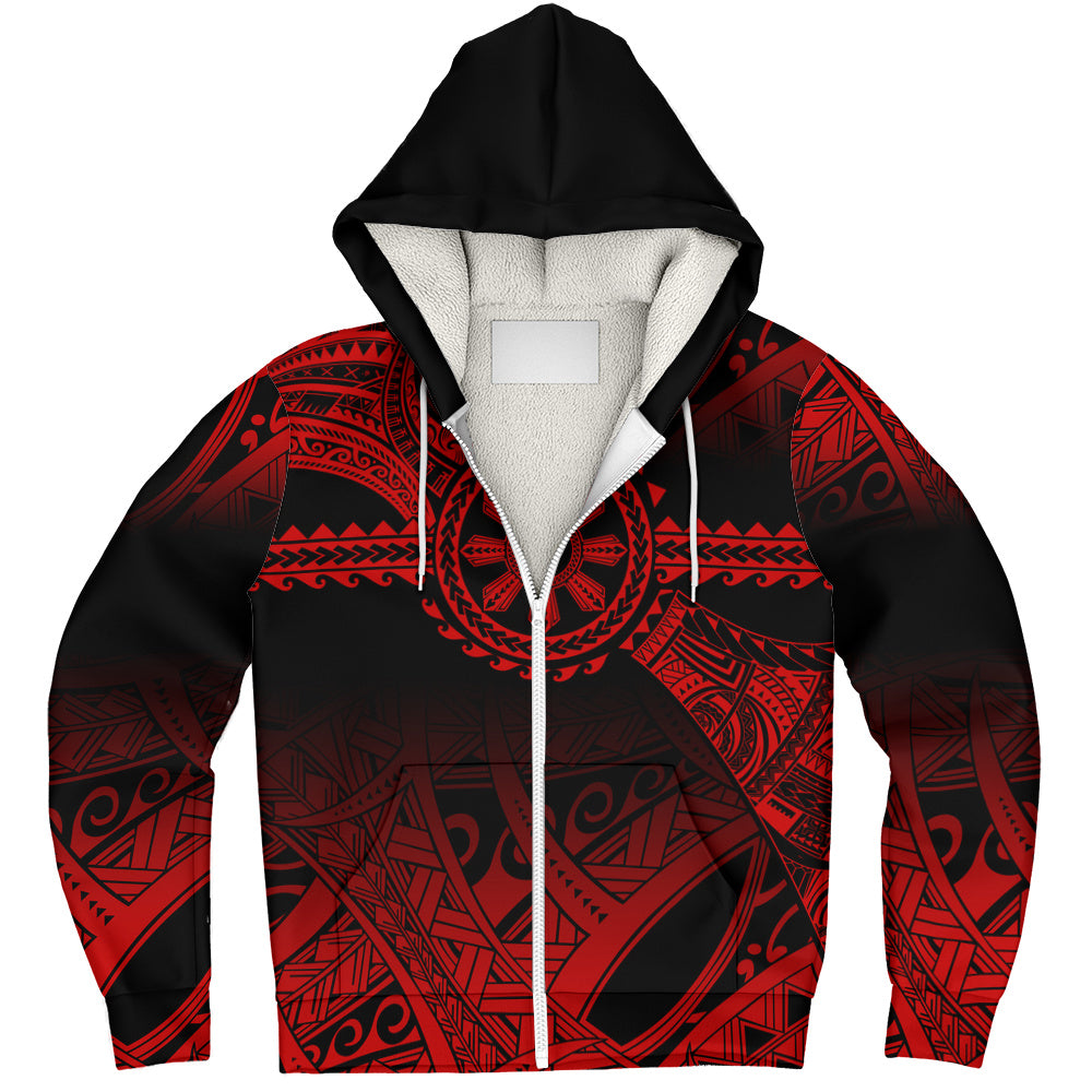 Philippines Filipinos Sherpa Hoodie Polynesian Tribal Sun Tribal Legacy