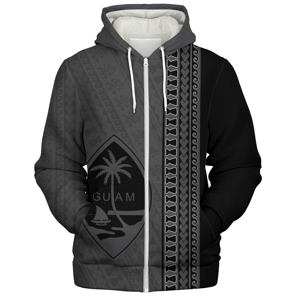 Guam Sherpa Hoodie Island Crest Chamorro Tribal Heritage