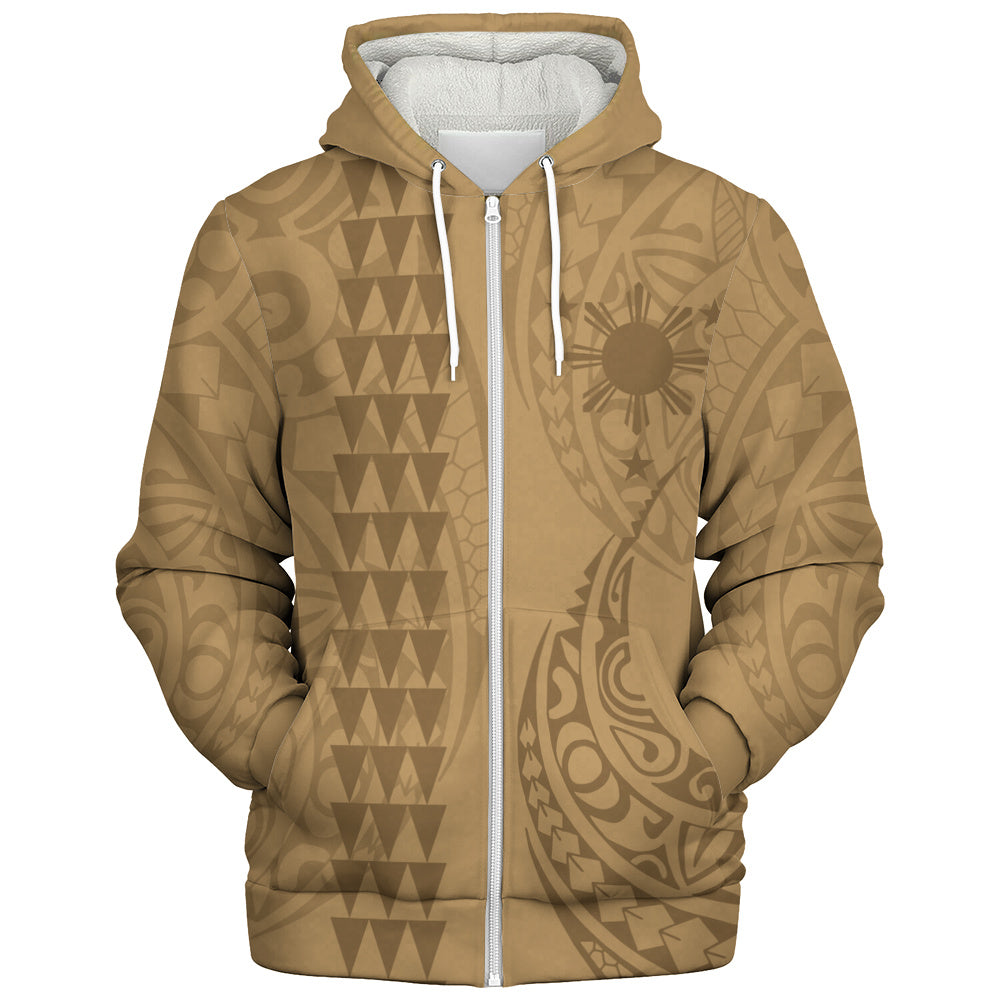 Philippines Filipinos Sherpa Hoodie Kakau Style Golden