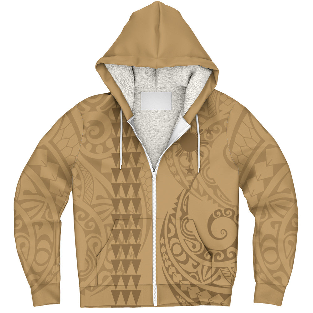 Philippines Filipinos Sherpa Hoodie Kakau Style Golden