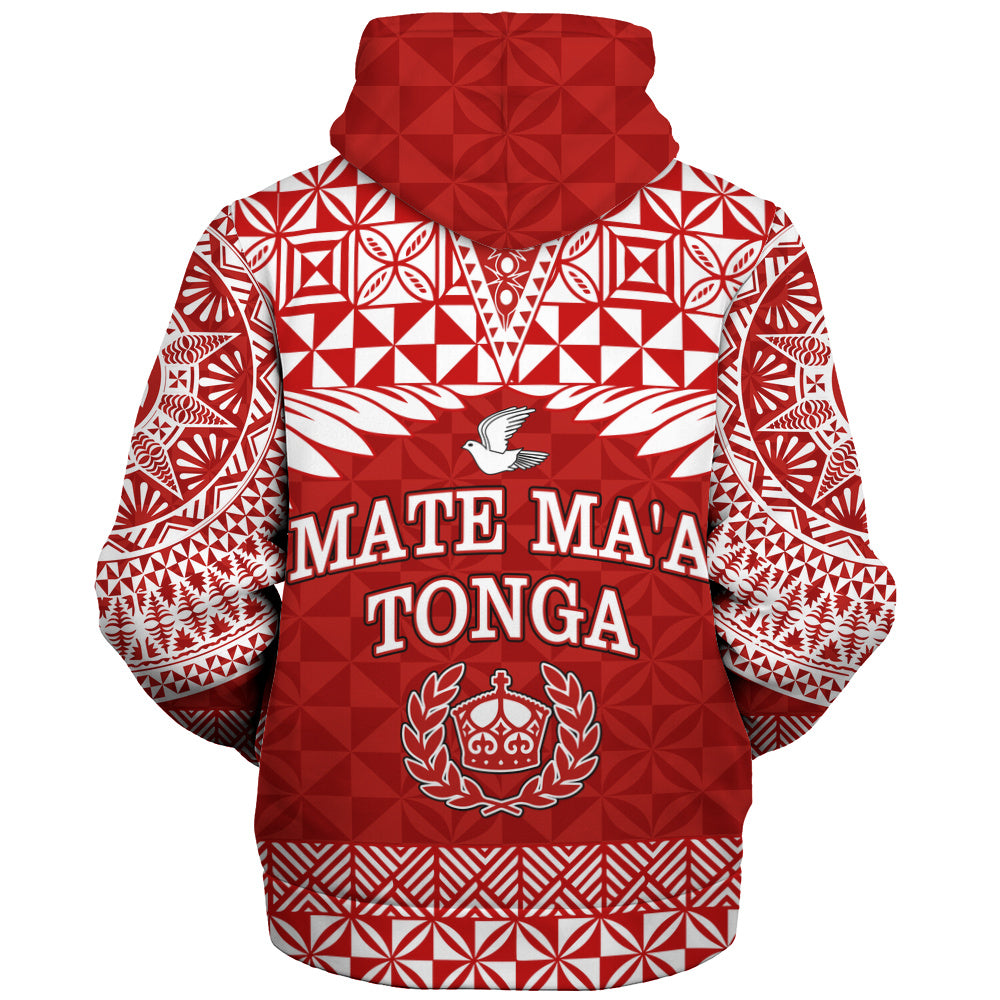 Tonga Sherpa Hoodie Mate Ma'a Tonga Rugby Royal Crown Polynesian Tribal Pride