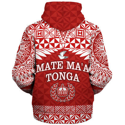 Tonga Sherpa Hoodie Mate Ma'a Tonga Rugby Royal Crown Polynesian Tribal Pride