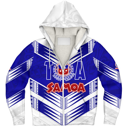 Samoa Sherpa Hoodie Toa Samoa Rugby Polynesian Tribal Pride Style
