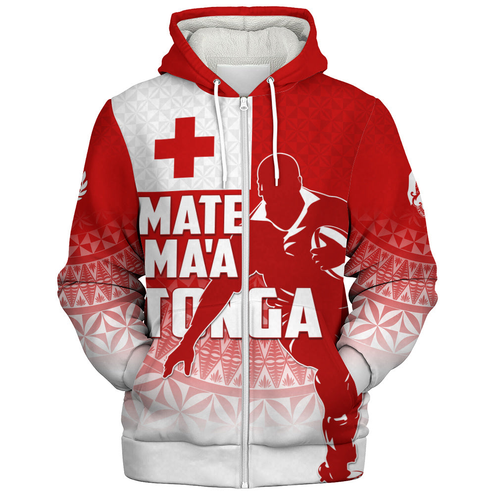 Tonga Sherpa Hoodie Mate Ma'a Tonga Rugby Ngatu Athletic Style