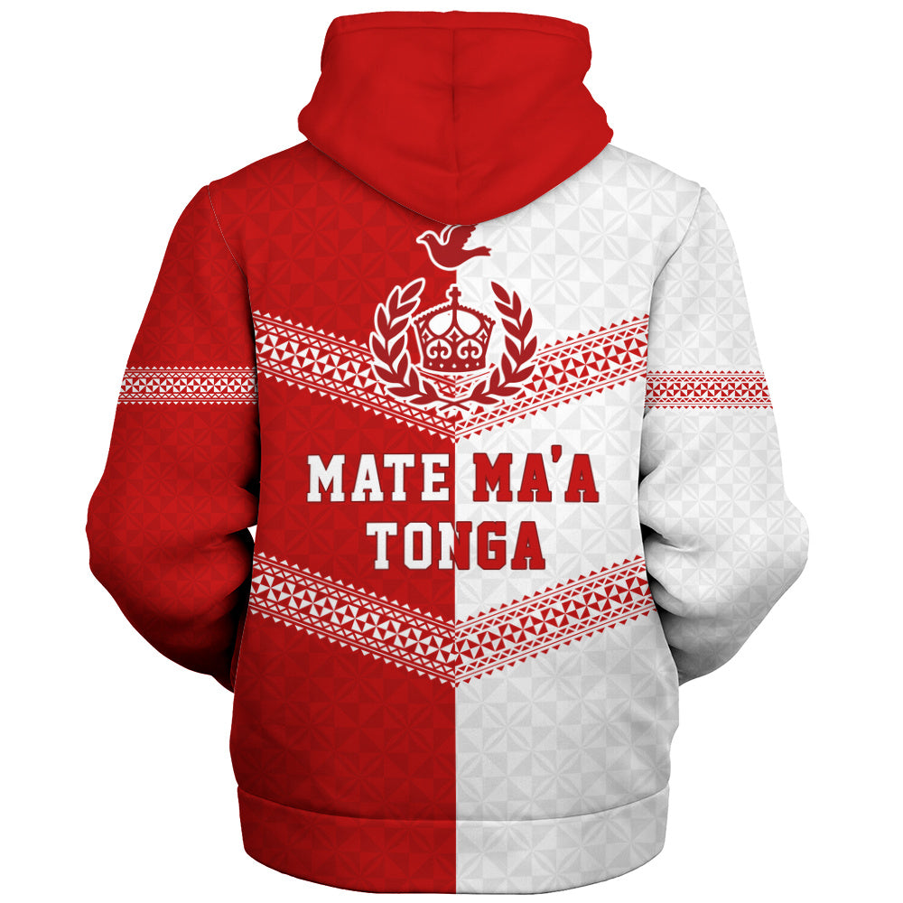 Tonga Sherpa Hoodie Mate Ma'a Tonga Rugby Ngatu Tribal Half Style
