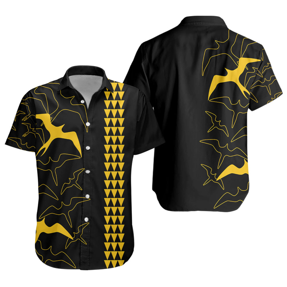 Hawaii Short Sleeve Shirt Iwa Bird Flight Style