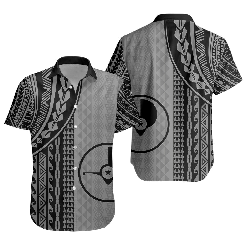 Yap State Short Sleeve Shirt Polynesian Tattoo