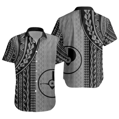 Yap State Short Sleeve Shirt Polynesian Tattoo