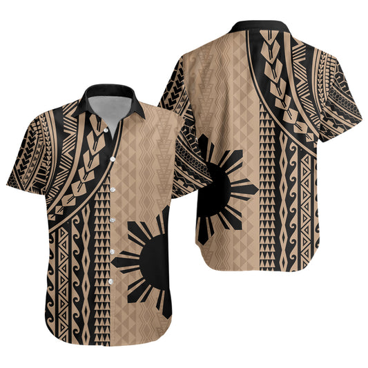 Philippines Filipinos Short Sleeve Shirt Polynesian Tattoo