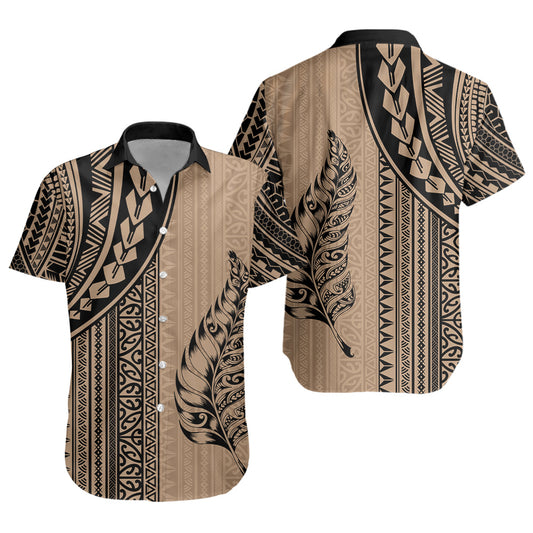 New Zealand Short Sleeve Shirt Polynesian Tattoo