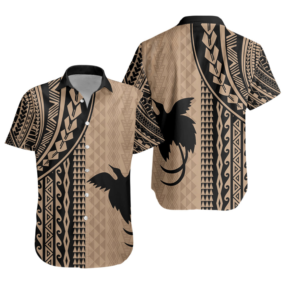 Papua New Guinea Short Sleeve Shirt Polynesian Tattoo