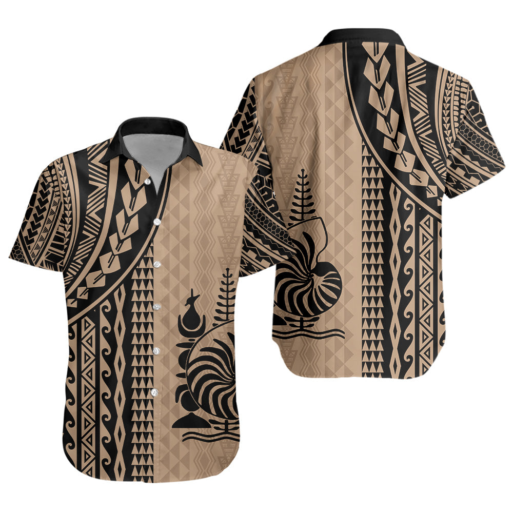 New Caledonia Short Sleeve Shirt Polynesian Tattoo