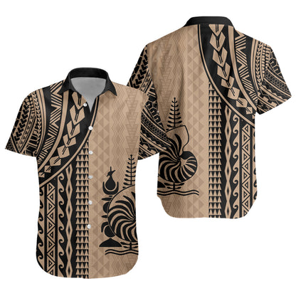 New Caledonia Short Sleeve Shirt Polynesian Tattoo