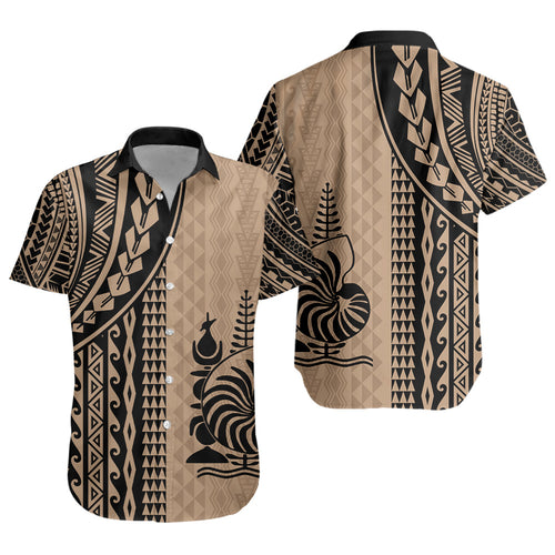 New Caledonia Short Sleeve Shirt Polynesian Tattoo