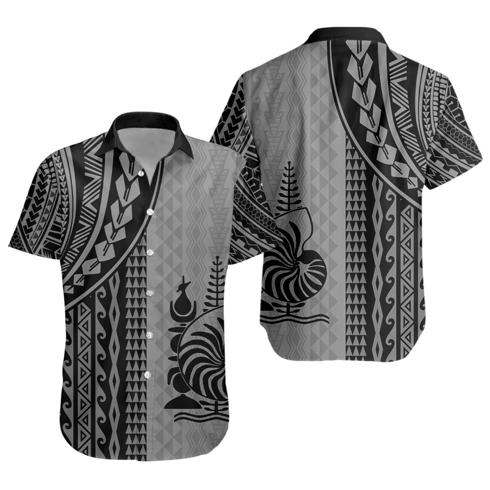 New Caledonia Short Sleeve Shirt Polynesian Tattoo