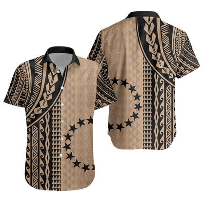 Cook Islands Short Sleeve Shirt Polynesian Tattoo