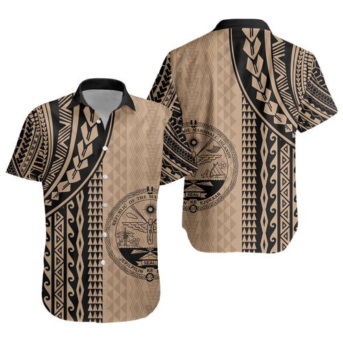 Marshall Islands Short Sleeve Shirt Polynesian Tattoo