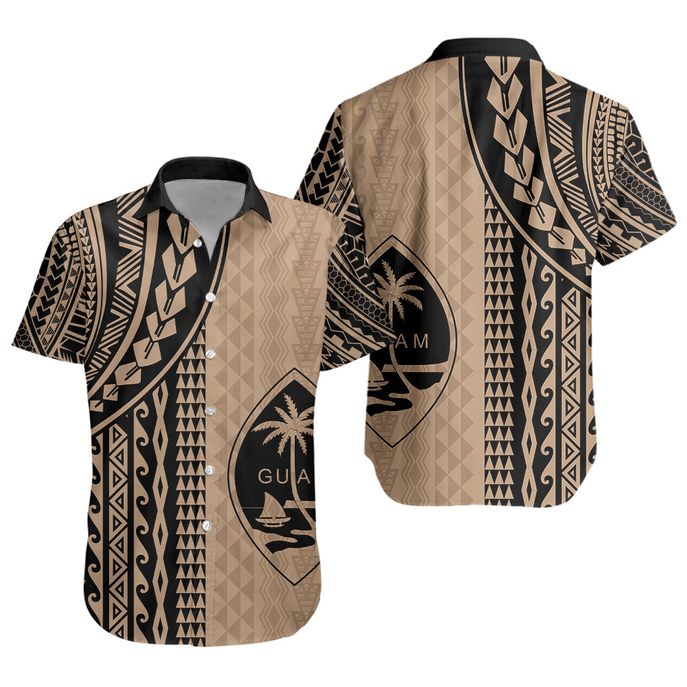 Guam Short Sleeve Shirt Polynesian Tattoo