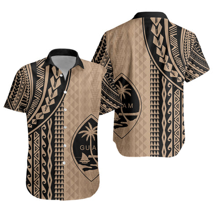 Guam Short Sleeve Shirt Polynesian Tattoo