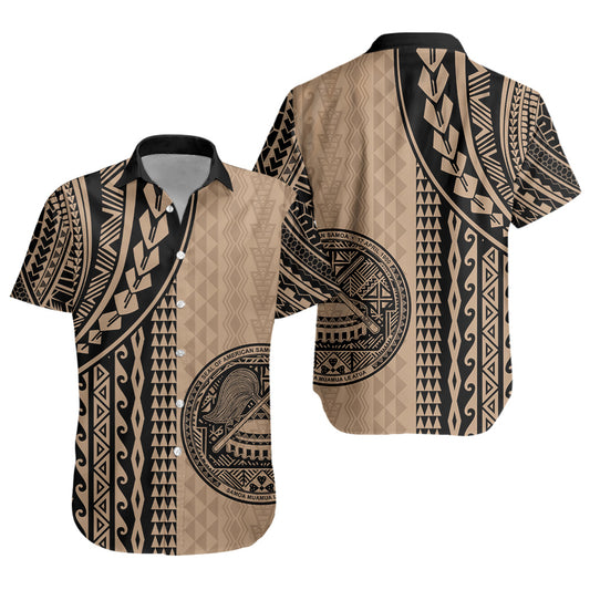 American Samoa Short Sleeve Shirt Polynesian Tattoo
