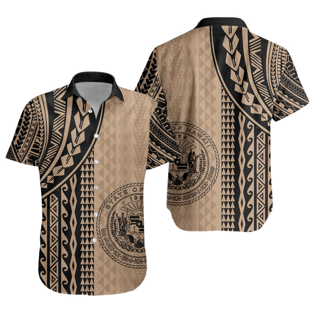 Hawaii Short Sleeve Shirt Polynesian Tattoo