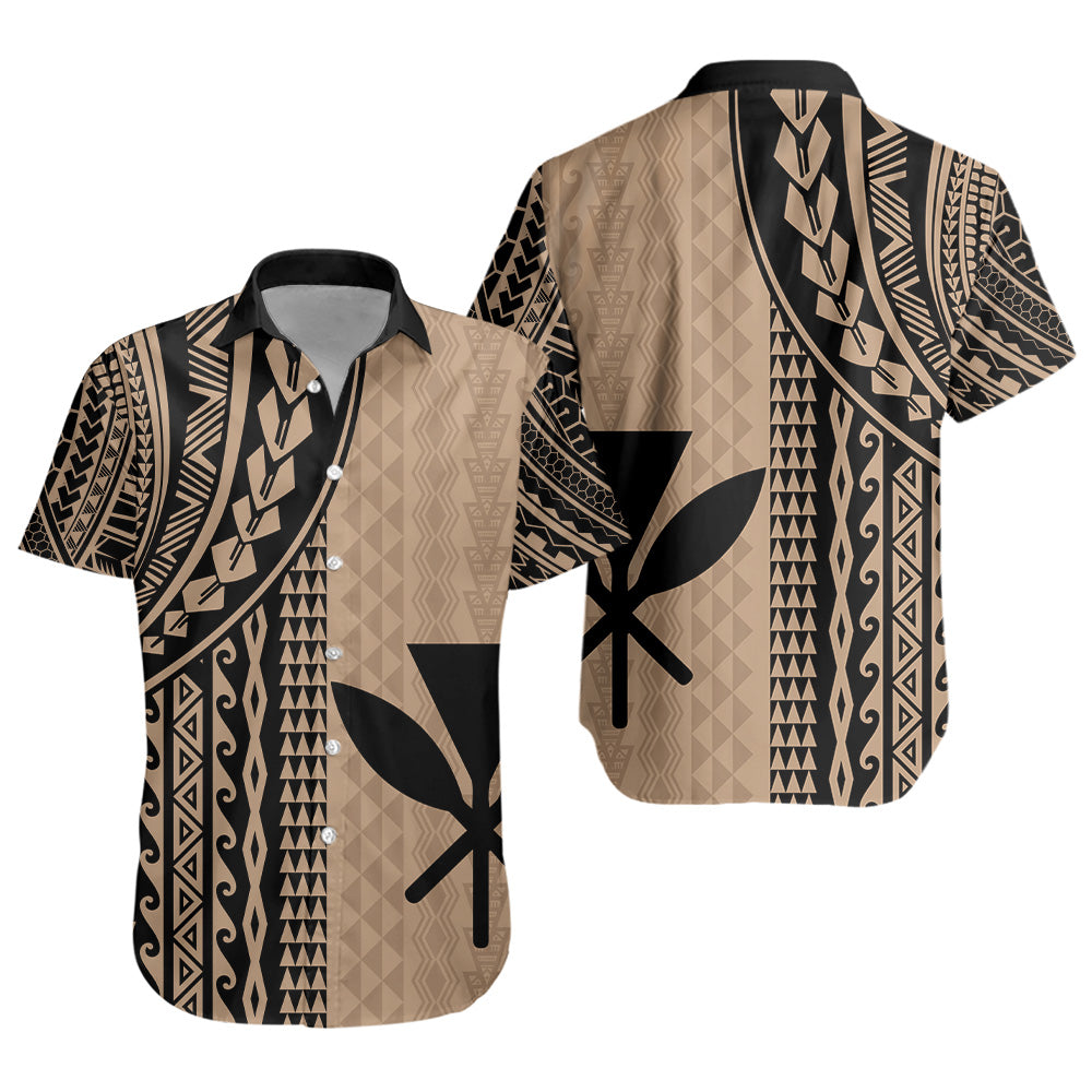 Hawaii Short Sleeve Shirt Kanaka Maoli Polynesian Tattoo