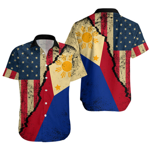Philippines Filipinos Short Sleeve Shirt Filipino American Unity Style