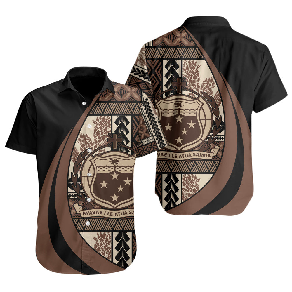 Samoa Short Sleeve Shirt Faavae i le Atua Siapo Tribal Heritage