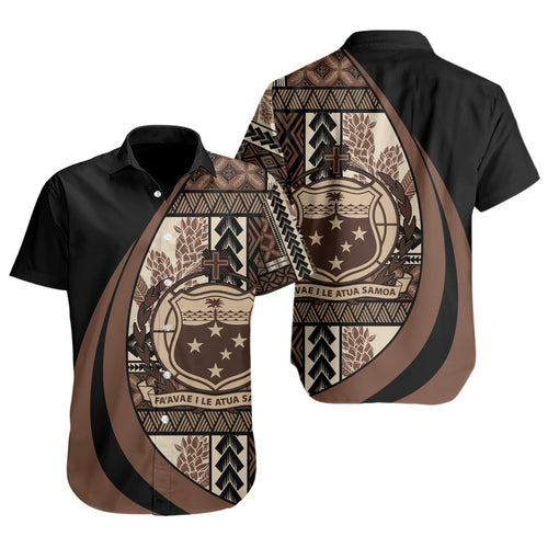 Samoa Short Sleeve Shirt Faavae i le Atua Siapo Tribal Heritage