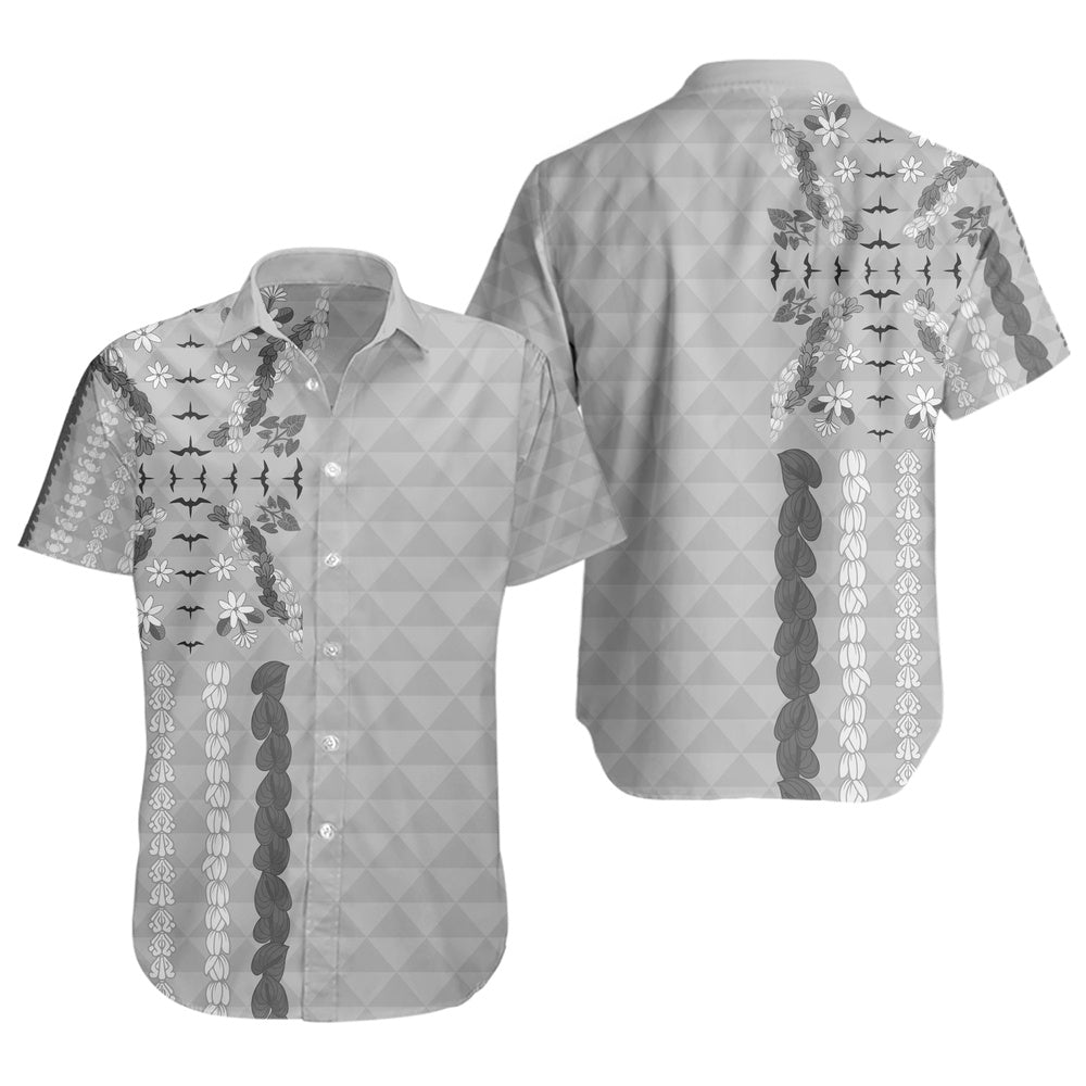 Hawaii Short Sleeve Shirt Lei Flower Island Elegance