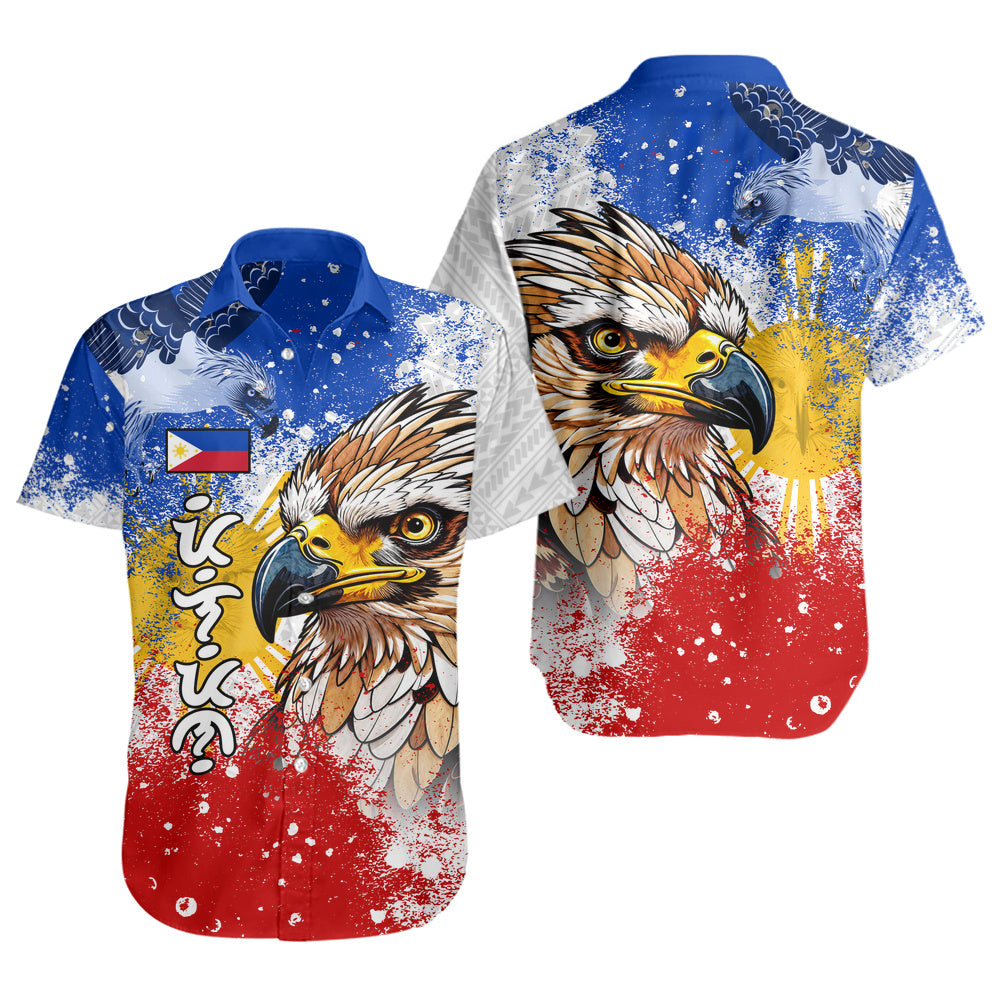 Philippines Filipinos Short Sleeve Shirt Eagle Flag Warrior Pride