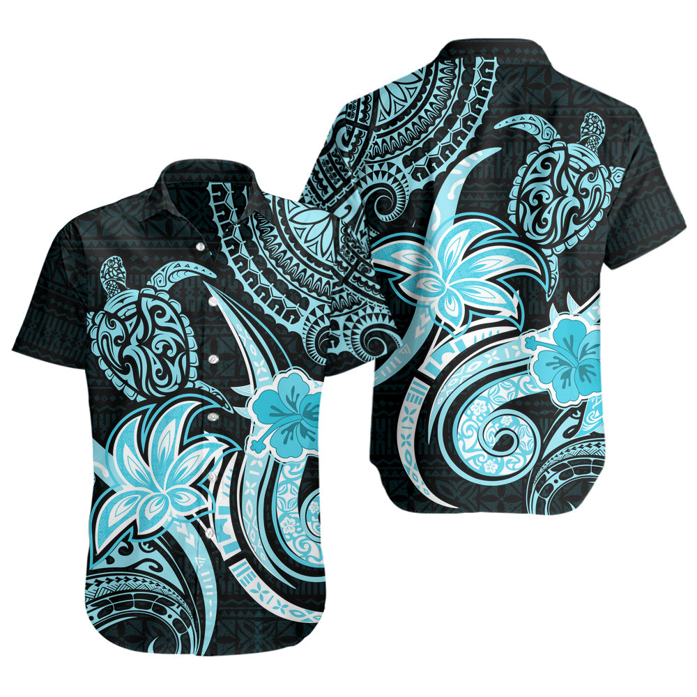 Hawaii Short Sleeve Shirt Honu Turtle Hibiscus Tribal Legacy