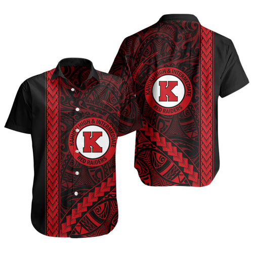 Kahuku High & Intermediate School Short Sleeve Shirt Tribal Polynesian Pride Style