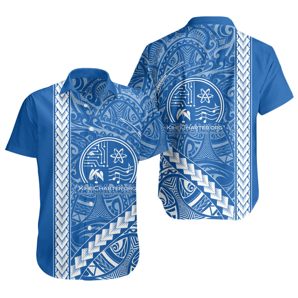 Kihei Charter School Short Sleeve Shirt Tribal Polynesian Pride Style