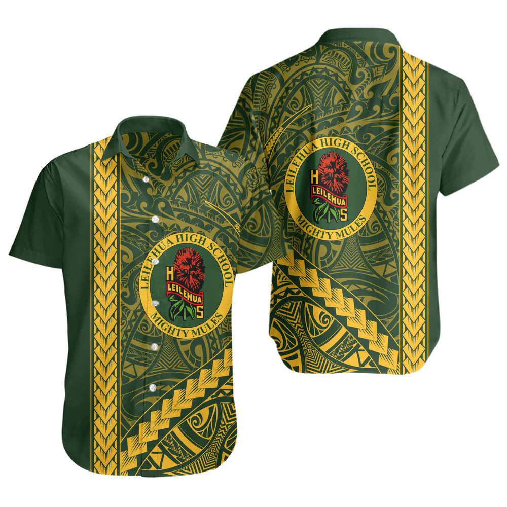 Leilehua High School Short Sleeve Shirt Tribal Polynesian Pride Style