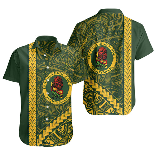 Leilehua High School Short Sleeve Shirt Tribal Polynesian Pride Style