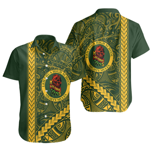 Leilehua High School Short Sleeve Shirt Tribal Polynesian Pride Style