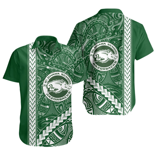 Olomana High & Intermediate School Short Sleeve Shirt Tribal Polynesian Pride Style